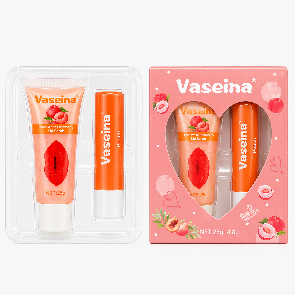 Scented Lip Scrub & Lip Balm Set