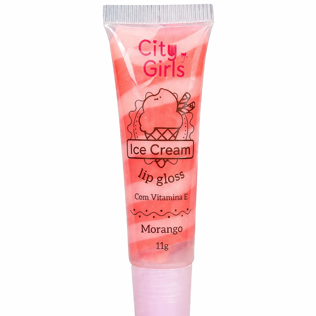 City Girls Ice Cream Lip Gloss – Strawberry