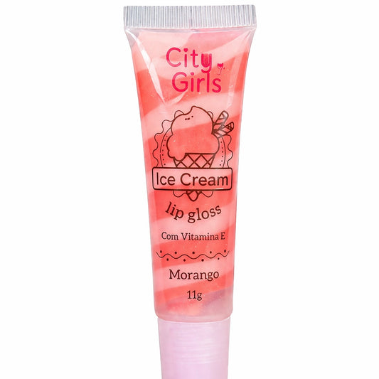 City Girls Ice Cream Lip Gloss – Strawberry