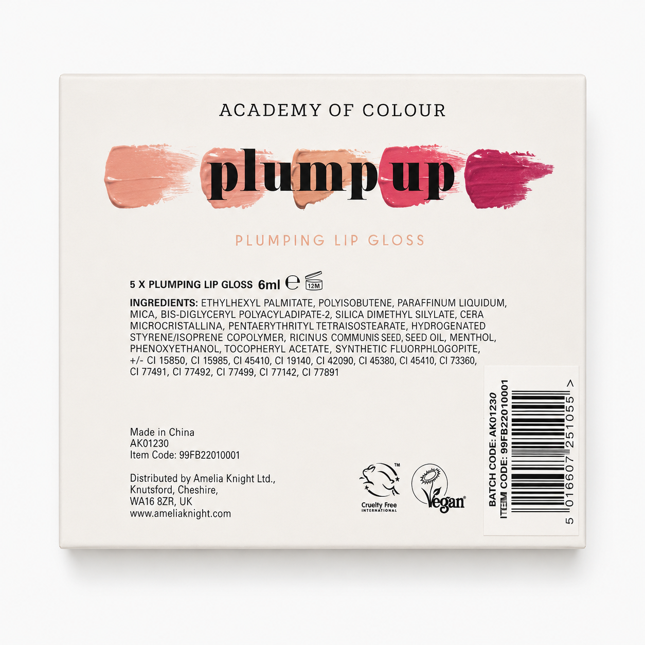 Academy Of Colour Plump Up Plumping Lip Gloss Set