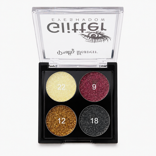 Chunky Glitter Eyeshadow Palette – With Built-In Glue Formula